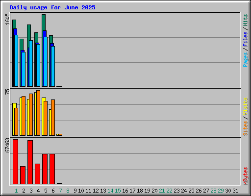 Daily usage for June 2025