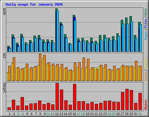 Daily usage for January 2026