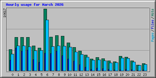 Hourly usage for March 2026